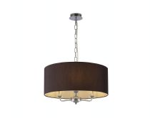 DK0020  Banyan 50cm 3 Light Pendant Polished Chrome; Black